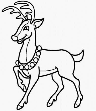 Reindeer Coloring Sheet | Free Coloring Sheet