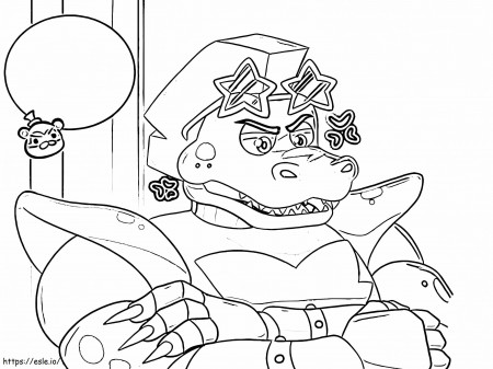 Free Montgomery Gator FNAF coloring page