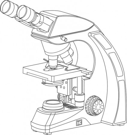 Microscope Drawing and Coloring Pages