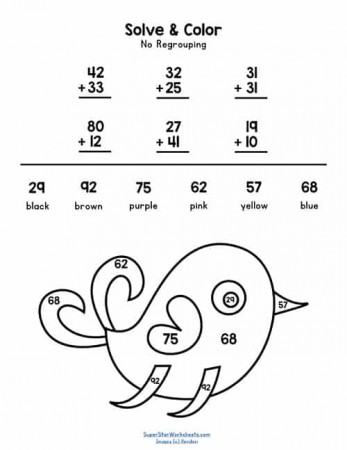 Double Digit Addition Without Regrouping - Superstar Worksheets