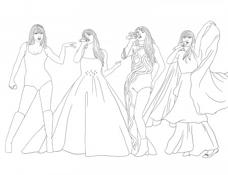 Taylor Swift ERAS TOUR Coloring Page ...