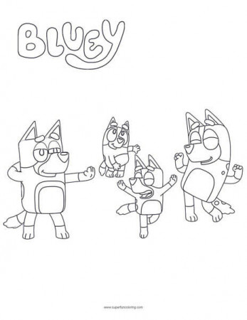 Bluey Family Coloring Page - Super Fun ...