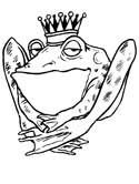 Frog Prince Coloring Page - Coloring Pages for Kids and for Adults