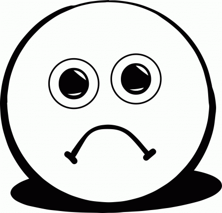 A Sad Face Face Coloring Page | Wecoloringpage