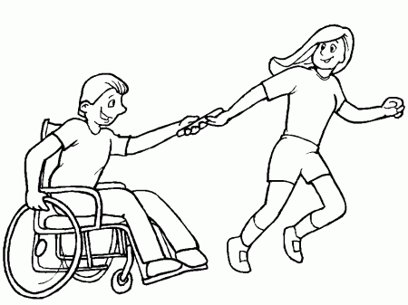 Drawing Disabled Person #98409 (Characters) – Printable coloring pages