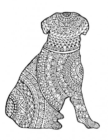 dog colouring pages for adults - Google Search | Dog coloring page, Coloring  pages, Mandala coloring pages