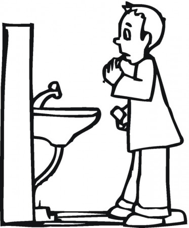 keeping the tap open while brushing teeth - Clip Art Library