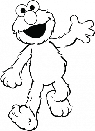 Download Elmo Give Greetings To Friends Coloring Page - Elmo Coloring Pages  - Full Size PNG Image - PNGkit