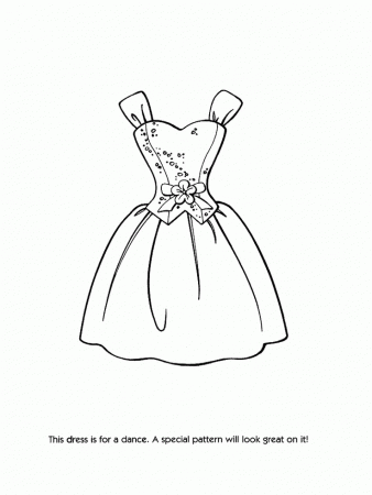 prom dress gowns coloring pages - Clip Art Library