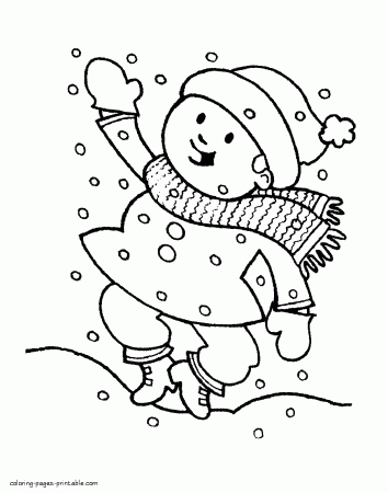 Colouring pages winter season || COLORING-PAGES-PRINTABLE.COM