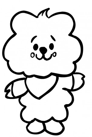 RJ from BT21 coloring page