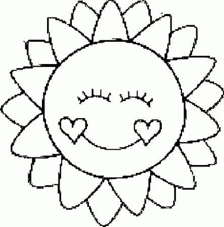 Clipart Of Sun For Colouring
