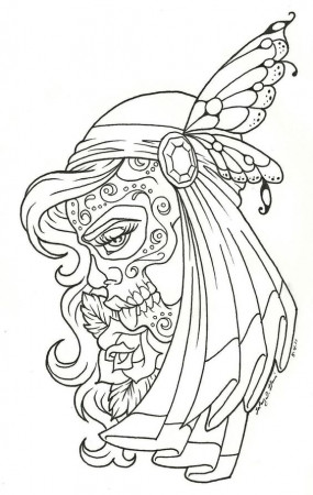 Day of the dead coloring page