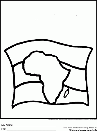 Africa Flag Coloring Page