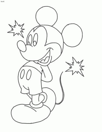 Mickey Mouse Coloring Page, Printable Mickey Mouse Coloring Pages
