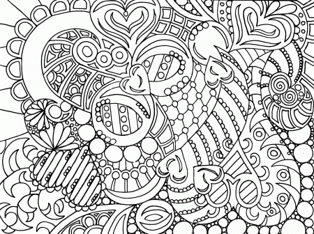 Hard Geometric Coloring Pages for Pinterest