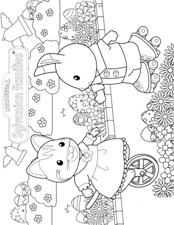 sylvanian families coloring - Clip Art Library