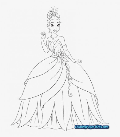 Coloring Pages Of Tiana - Disney Princess Coloring Pages Tiana Transparent  PNG - 700x861 - Free Download on NicePNG