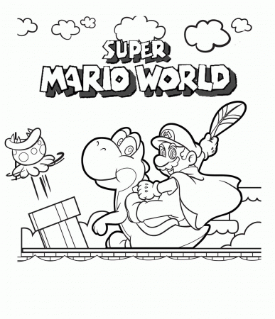 Randomized Free Printable Mario Coloring Pages For Kids - Widetheme