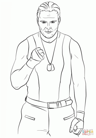 WWE Dean Ambrose coloring page | Free Printable Coloring Pages