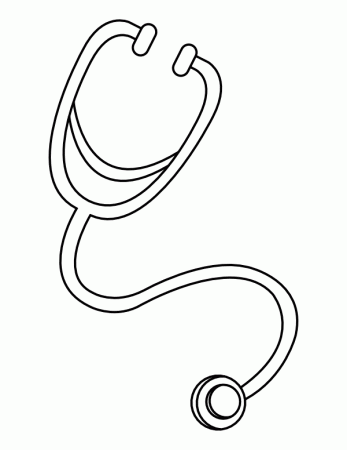 Printable Stethoscope Coloring Page