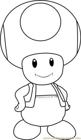 Toad Coloring Page for Kids - Free Super Mario Printable Coloring Pages  Online for Kids - ColoringPages101.com | Coloring Pages for Kids