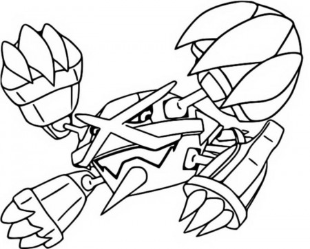 Coloring page Mega Evolved Pokémon : Mega Metagross 376 376