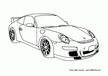 Porsche 911 GT3 Coloring Page | LetMeColor