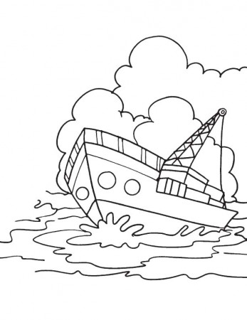 Container ship coloring page | Download Free Container ship coloring page  for kids | Best Coloring Pages