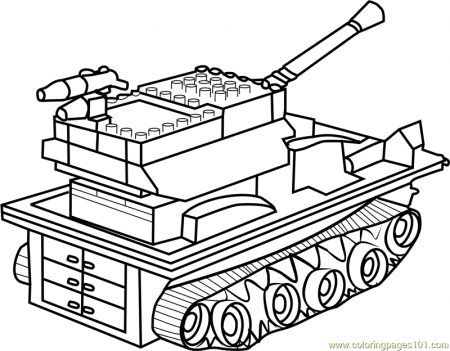 Lego Tank Coloring Page for Kids - Free Tanks Printable Coloring Pages  Online for Kids - ColoringPages101.com | Coloring Pages for Kids