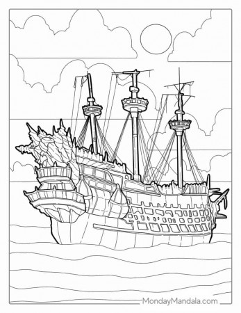 18 Pirate Ship Coloring Pages (Free PDF Printables)