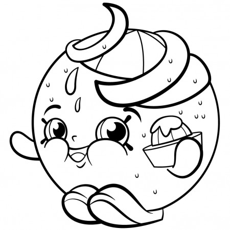 Juicy Orange Shopkins Coloring Page - Free Printable Coloring Pages for Kids