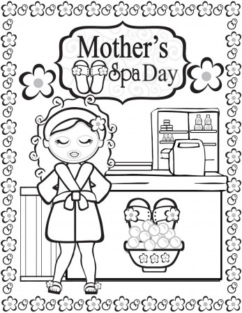 Coloring Page 6 Moms Spa Day