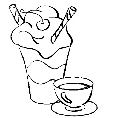 Milkshake and Coffee Coloring Pages - Get Coloring Pages