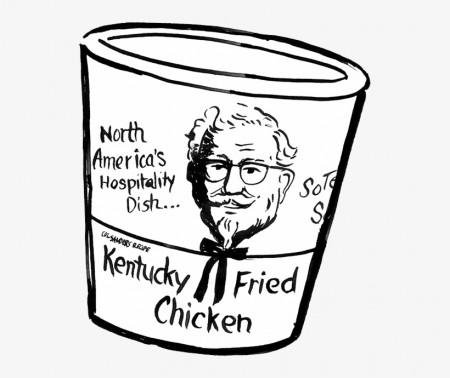 28 Collection Of Kfc Bucket Drawing - Kfc Chicken Clipart Black And White -  533x610 PNG Download - PNGkit