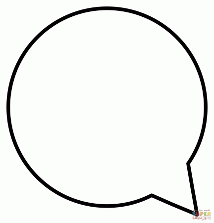 Left Speech Bubble Emoji coloring page | Free Printable Coloring Pages