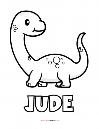 Jude dinosaur coloring page
