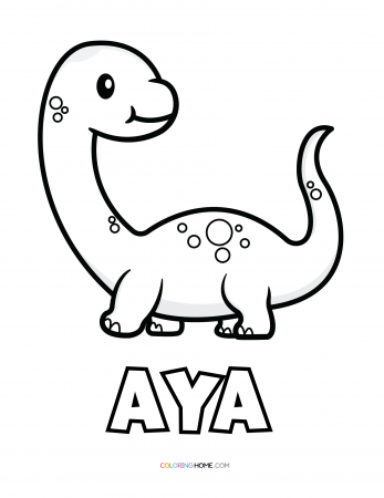 Aya dinosaur coloring page