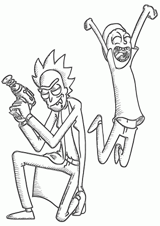 Rick Sanchez and Morty Smith Coloring ...