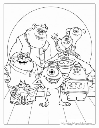 30 Monsters Inc Coloring Pages (Free PDF Printables)