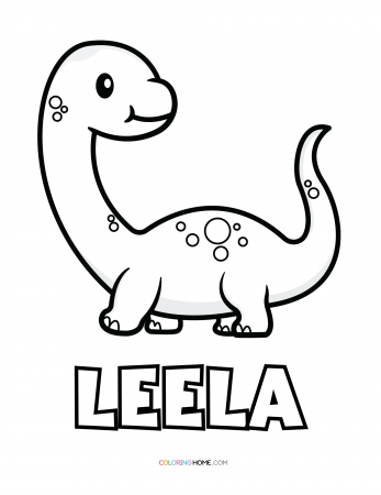 Leela dinosaur coloring page