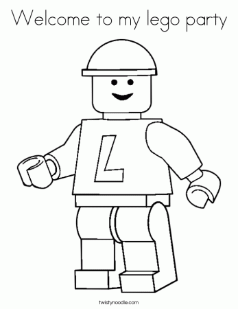 Welcome to my lego party Coloring Page - Twisty Noodle