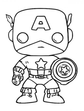 Captain America Funko Coloring Page - Free Printable Coloring Pages for Kids