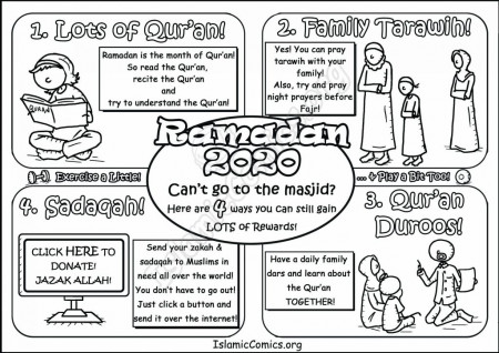 Ramadan 2020 - Can't Go to the Masjid? (Islamic Coloring Page) - Islamic  Comics