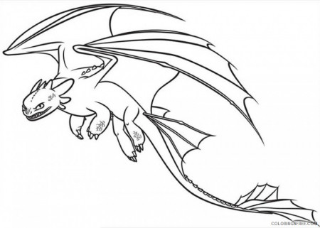 how to train your dragon coloring pages night fury Coloring4free -  Coloring4Free.com