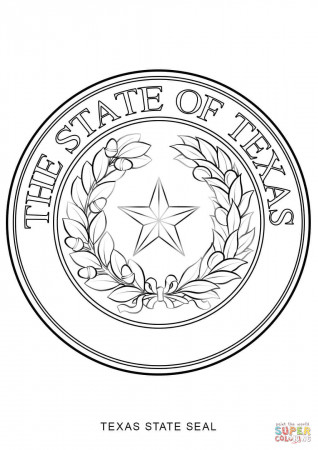 Texas State Seal coloring page