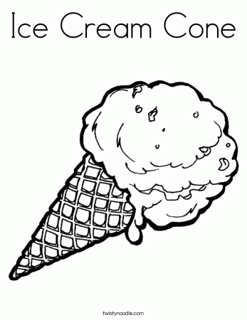 Ice Cream Cone Coloring Page - Twisty Noodle