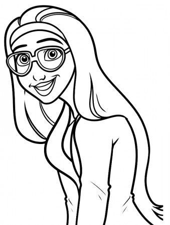 Drawing Honey Lemon with glasses (Big Hero 6) coloring page