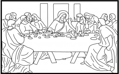 Free Printable Last Supper Coloring Pages Desi #1008 ...
