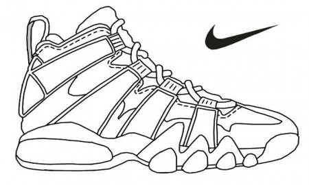 coloring ~ Nike Air Jordan Shoes Coloring Page Pages X Kb ...